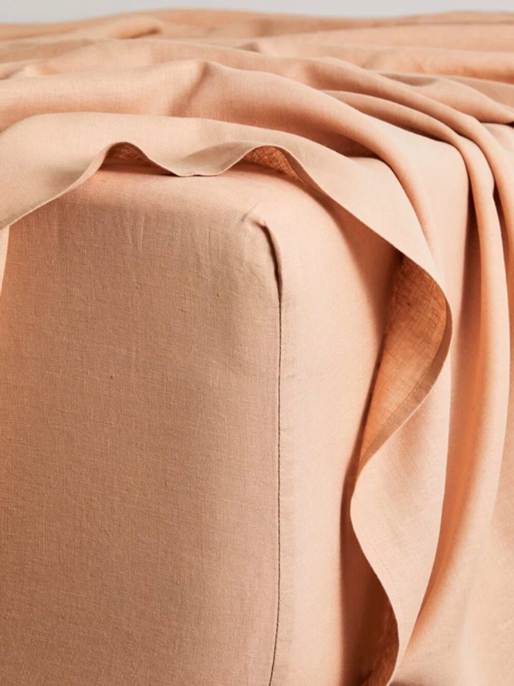 Bed Threads Linen Fitted Sheet - Terracotta